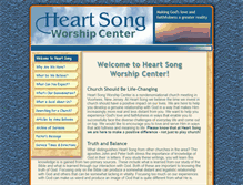 Tablet Screenshot of heartsongworship.org